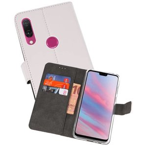 Booktype Telefoonhoesjes - Bookcase Hoesje - Wallet Case -  Geschikt voor Huawei Y9 2019 - Wit