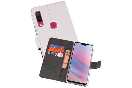 Booktype Telefoonhoesjes - Bookcase Hoesje - Wallet Case -  Geschikt voor Huawei Y9 2019 - Wit