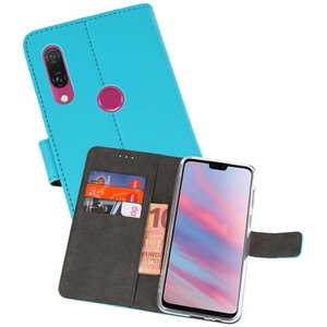 Booktype Telefoonhoesjes - Bookcase Hoesje - Wallet Case -  Geschikt voor Huawei Y9 2019 - Blauw