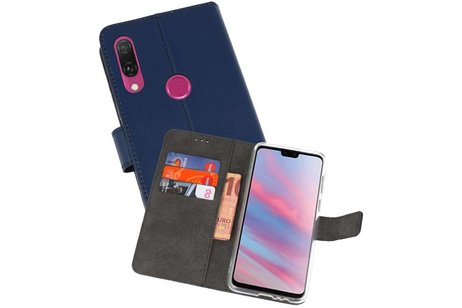 BAOHU Booktype Telefoonhoesjes - Bookcase Hoesje - Wallet Case -  Geschikt voor Huawei Y9 2019 - Navy