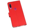 Booktype Telefoonhoesjes - Bookcase Hoesje - Wallet Case -  Geschikt voor Huawei Y9 2019 - Rood