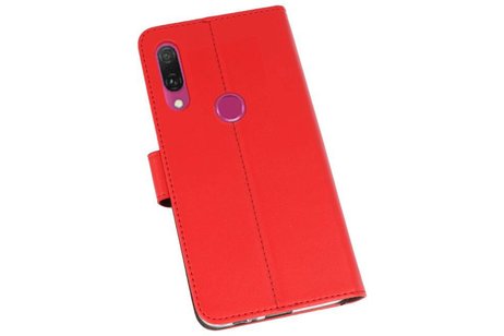 Booktype Telefoonhoesjes - Bookcase Hoesje - Wallet Case -  Geschikt voor Huawei Y9 2019 - Rood