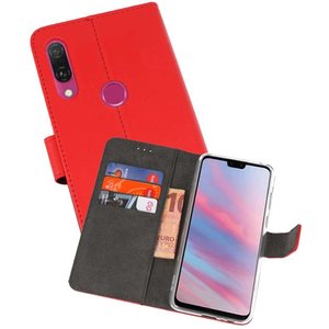 BAOHU Booktype Telefoonhoesjes - Bookcase Hoesje - Wallet Case -  Geschikt voor Huawei Y9 2019 - Rood