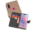 Booktype Telefoonhoesjes - Bookcase Hoesje - Wallet Case -  Geschikt voor Huawei Y9 2019 - Goud