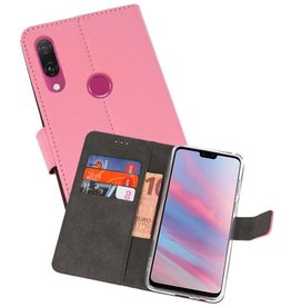 BAOHU Wallet Cases Hoesje Huawei Y9 2019 Roze
