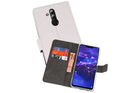 Booktype Telefoonhoesjes - Bookcase Hoesje - Wallet Case -  Geschikt voor Huawei Mate 20 Lite - Wit