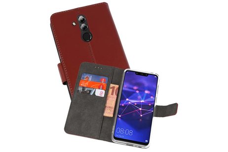 Booktype Telefoonhoesjes - Bookcase Hoesje - Wallet Case -  Geschikt voor Huawei Mate 20 Lite - Bruin