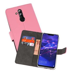 Booktype Telefoonhoesjes - Bookcase Hoesje - Wallet Case -  Geschikt voor Huawei Mate 20 Lite - Roze