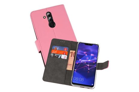 Booktype Telefoonhoesjes - Bookcase Hoesje - Wallet Case -  Geschikt voor Huawei Mate 20 Lite - Roze