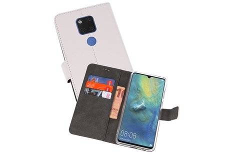 BAOHU Booktype Telefoonhoesjes - Bookcase Hoesje - Wallet Case -  Geschikt voor Huawei Mate 20 X - Wit