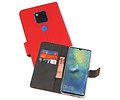 BAOHU Booktype Telefoonhoesjes - Bookcase Hoesje - Wallet Case -  Geschikt voor Huawei Mate 20 X - Rood