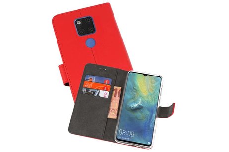 BAOHU Booktype Telefoonhoesjes - Bookcase Hoesje - Wallet Case -  Geschikt voor Huawei Mate 20 X - Rood