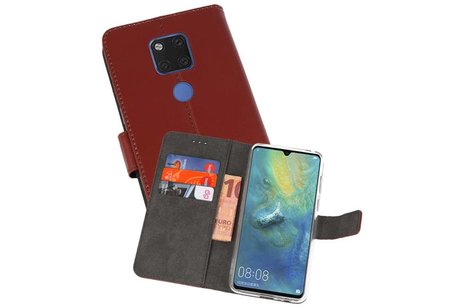 Booktype Telefoonhoesjes - Bookcase Hoesje - Wallet Case -  Geschikt voor Huawei Mate 20 X - Bruin