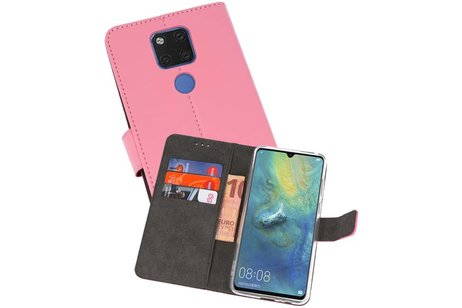 Booktype Telefoonhoesjes - Bookcase Hoesje - Wallet Case -  Geschikt voor Huawei Mate 20 X - Roze