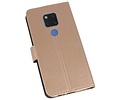 Booktype Telefoonhoesjes - Bookcase Hoesje - Wallet Case -  Geschikt voor Huawei Mate 20 X - Goud