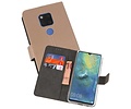 Booktype Telefoonhoesjes - Bookcase Hoesje - Wallet Case -  Geschikt voor Huawei Mate 20 X - Goud