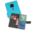 Booktype Telefoonhoesjes - Bookcase Hoesje - Wallet Case -  Geschikt voor Huawei Mate 20 X - Blauw