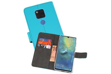 Booktype Telefoonhoesjes - Bookcase Hoesje - Wallet Case -  Geschikt voor Huawei Mate 20 X - Blauw