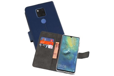 Booktype Telefoonhoesjes - Bookcase Hoesje - Wallet Case -  Geschikt voor Huawei Mate 20 X - Navy