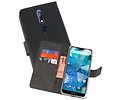 BAOHU Booktype Telefoonhoesjes - Bookcase Hoesje - Wallet Case -  Geschikt voor Nokia 7.1 - Zwart