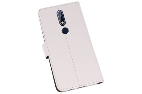 BAOHU Booktype Telefoonhoesjes - Bookcase Hoesje - Wallet Case -  Geschikt voor Nokia 7.1 - Wit