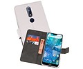 Booktype Telefoonhoesjes - Bookcase Hoesje - Wallet Case -  Geschikt voor Nokia 7.1 - Wit