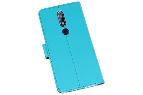 Booktype Telefoonhoesjes - Bookcase Hoesje - Wallet Case -  Geschikt voor Nokia 7.1 - Blauw