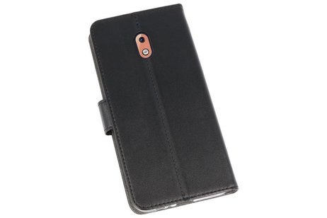 Booktype Telefoonhoesjes - Bookcase Hoesje - Wallet Case -  Geschikt voor Nokia 2.1 - Zwart