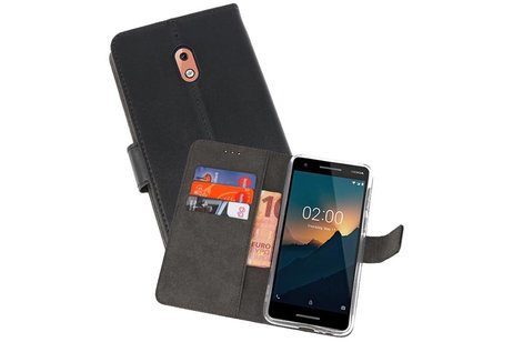 BAOHU Booktype Telefoonhoesjes - Bookcase Hoesje - Wallet Case -  Geschikt voor Nokia 2.1 - Zwart