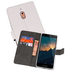 BAOHU Booktype Telefoonhoesjes - Bookcase Hoesje - Wallet Case -  Geschikt voor Nokia 2.1 - Wit