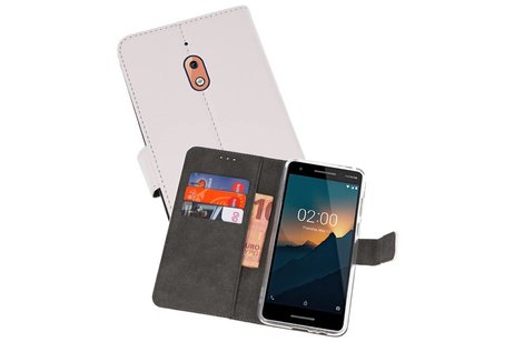 BAOHU Booktype Telefoonhoesjes - Bookcase Hoesje - Wallet Case -  Geschikt voor Nokia 2.1 - Wit