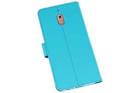 Booktype Telefoonhoesjes - Bookcase Hoesje - Wallet Case -  Geschikt voor Nokia 2.1 - Blauw