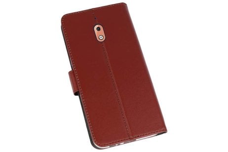 Booktype Telefoonhoesjes - Bookcase Hoesje - Wallet Case -  Geschikt voor Nokia 2.1 - Bruin