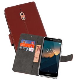 BAOHU Wallet Cases Hoesje Nokia 2.1 Bruin
