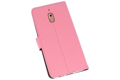 Booktype Telefoonhoesjes - Bookcase Hoesje - Wallet Case -  Geschikt voor Nokia 2.1 - Roze