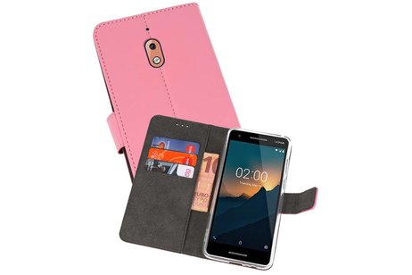 BAOHU Booktype Telefoonhoesjes - Bookcase Hoesje - Wallet Case -  Geschikt voor Nokia 2.1 - Roze