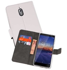 BAOHU Wallet Cases Hoesje Nokia 3.1 Wit