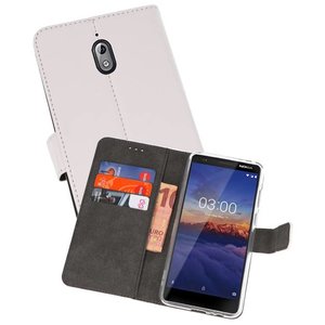 BAOHU Booktype Telefoonhoesjes - Bookcase Hoesje - Wallet Case -  Geschikt voor Nokia 3.1 - Wit