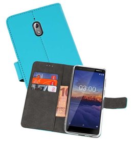 BAOHU Wallet Cases Hoesje Nokia 3.1 Blauw