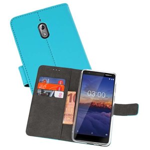 Booktype Telefoonhoesjes - Bookcase Hoesje - Wallet Case -  Geschikt voor Nokia 3.1 - Blauw