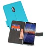 BAOHU Wallet Cases Hoesje Nokia 3.1 Blauw