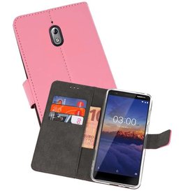 BAOHU Wallet Cases Hoesje Nokia 3.1 Roze