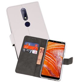 BAOHU Wallet Cases Hoesje Nokia 3.1 Plus Wit