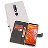 Wallet Cases Hoesje Nokia 3.1 Plus Wit