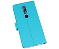 Booktype Telefoonhoesjes - Bookcase Hoesje - Wallet Case -  Geschikt voor Nokia 3.1 Plus - Blauw