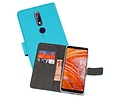 Booktype Telefoonhoesjes - Bookcase Hoesje - Wallet Case -  Geschikt voor Nokia 3.1 Plus - Blauw