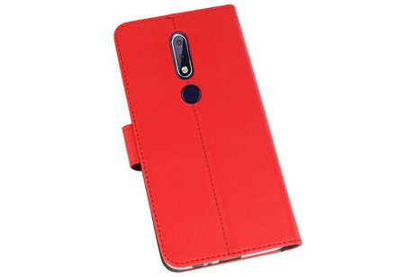 BAOHU Booktype Telefoonhoesjes - Bookcase Hoesje - Wallet Case -  Geschikt voor Nokia 3.1 Plus - Rood