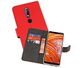 BAOHU Booktype Telefoonhoesjes - Bookcase Hoesje - Wallet Case -  Geschikt voor Nokia 3.1 Plus - Rood