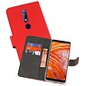 BAOHU Wallet Cases Hoesje Nokia 3.1 Plus Rood
