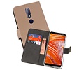 Booktype Telefoonhoesjes - Bookcase Hoesje - Wallet Case -  Geschikt voor Nokia 3.1 Plus - Goud